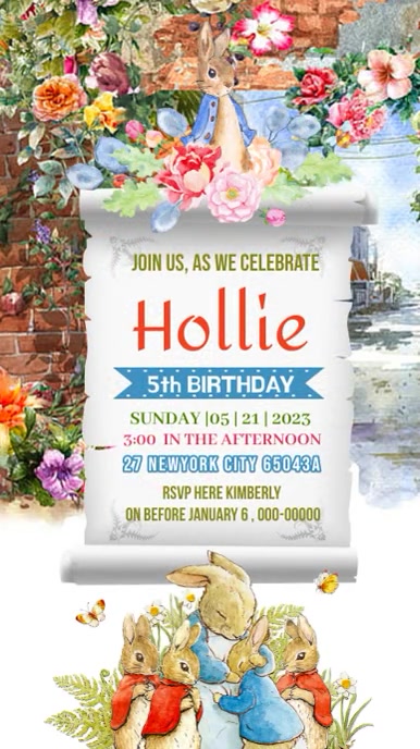 Peter Rabit Template | PosterMyWall