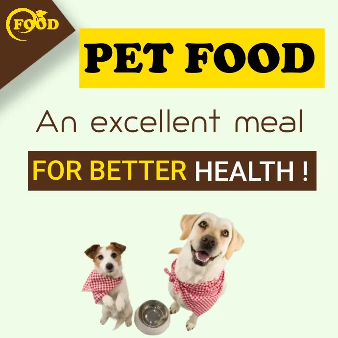 pets food ad video Quadrado (1:1) template