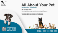 สีขาว pets health care clinic business card Business Card Template