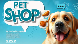 Blu Petshop Blue Cover Video Film w tle na Facebooka Template