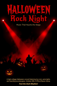 Phantom Frequency – Halloween Concert Poster template
