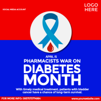Pharmacists War on Diabetes Month Ad Instagram Plasing template