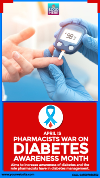 Pharmacists War on Diabetes Month Instagram Story template
