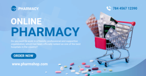 Pharmacy Banner Design Ibinahaging Larawan sa Facebook template