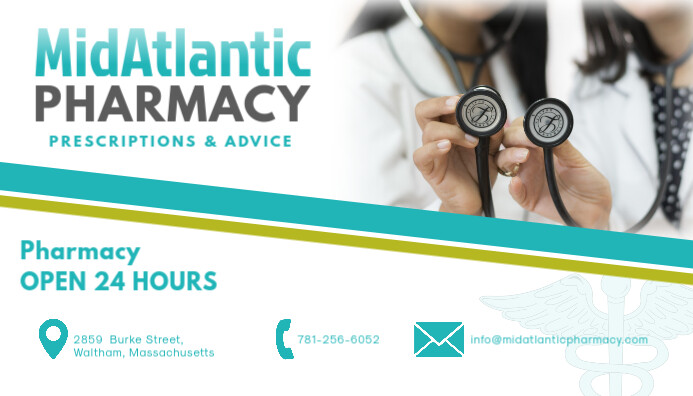 Pharmacy Business Card Design Template | PosterMyWall