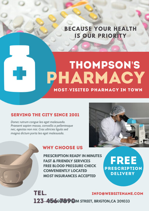 Pharmacy Flyer Template | PosterMyWall