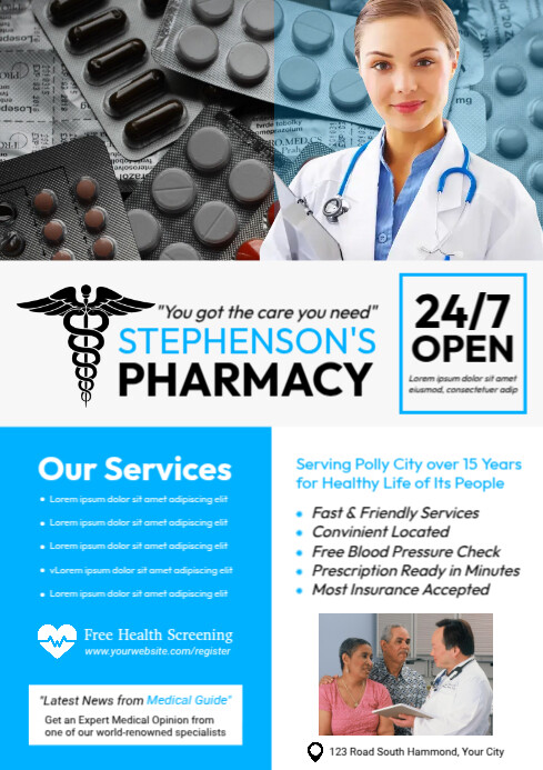 Pharmacy Flyer Template | PosterMyWall