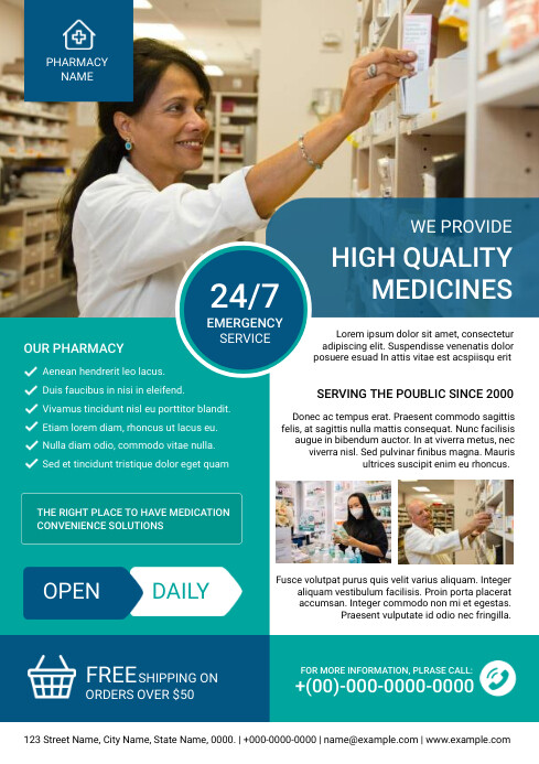 Pharmacy Flyer Template PosterMyWall