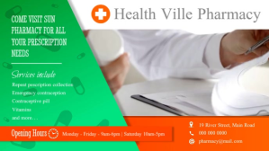 Pharmacy Hours Facebook Cover Video Facebook-covervideo (16:9) template