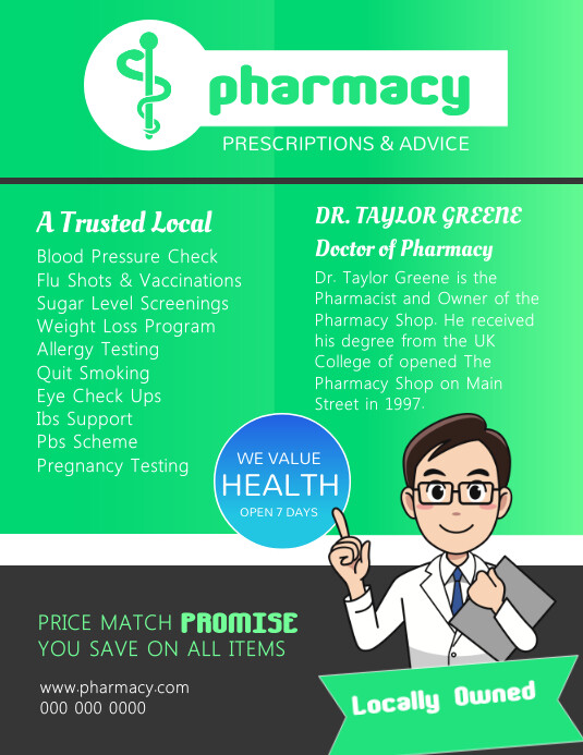 Pharmacy Prescription Flyer Template | PosterMyWall