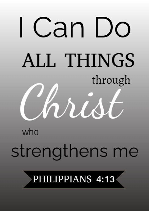 Philippians 4:13 A3 template