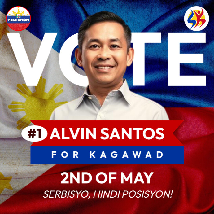 Pinoy Election Lettering Philippine Election Template | PosterMyWall
