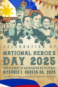 Philippines’ Day of Honor for the Nation’s Heroes Affiche template