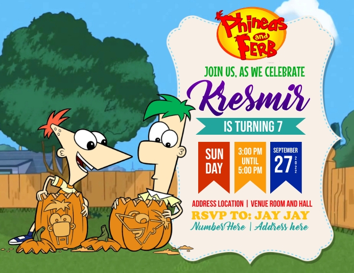 Phineas and Ferb Template | PosterMyWall