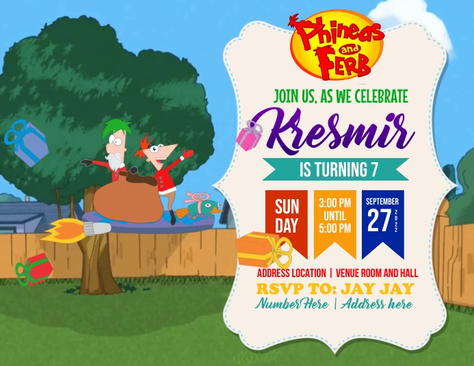 Phineas and Ferb Template | PosterMyWall