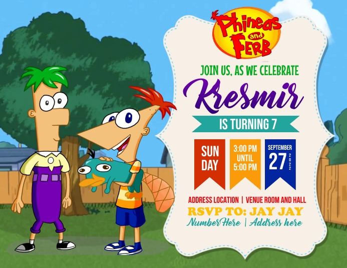 Phineas and Ferb Template | PosterMyWall