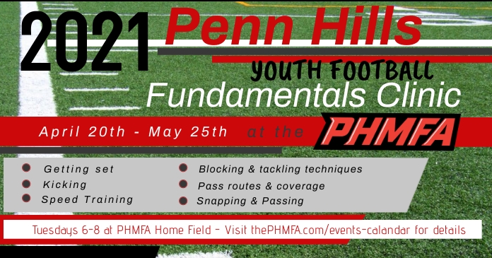 PHMFA (Penn Hills Midget Football Association Facebook Shared Image template