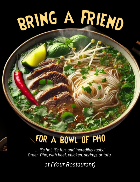 Pho Template | PosterMyWall