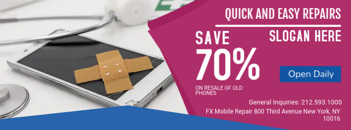 Phone and Computer Repair Facebook Cover Template | PosterMyWall