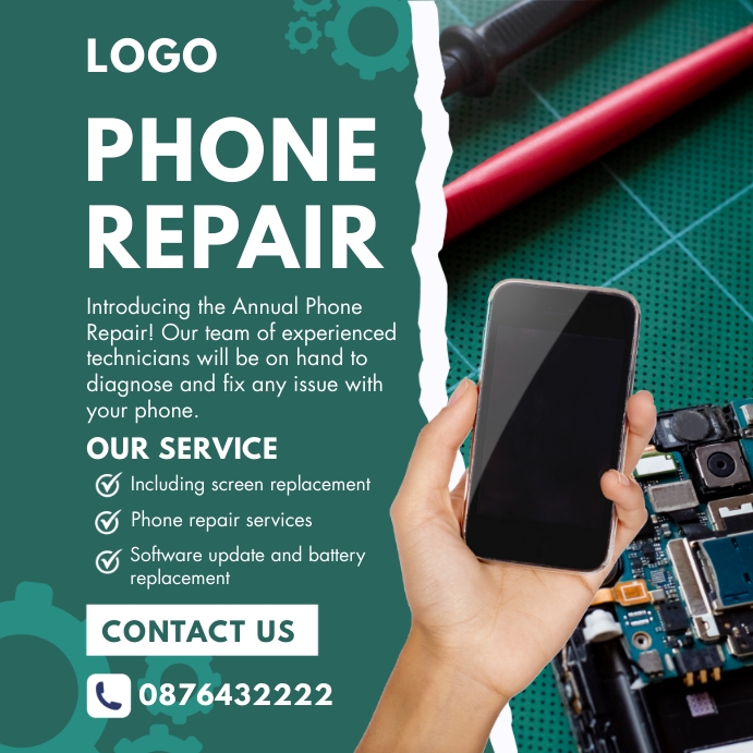 phone and laptop repair template | PosterMyWall