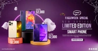 Phone Banner Halloween Sale delt Facebook-billede template