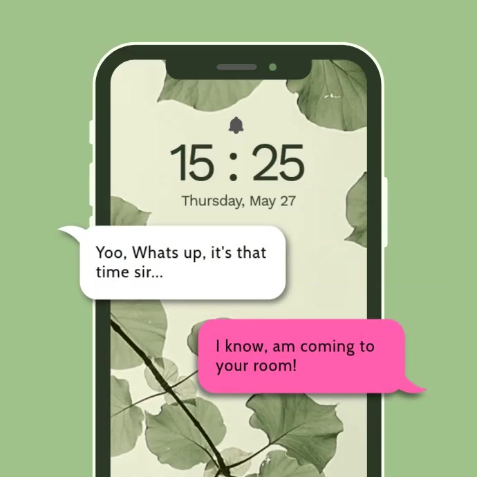 Phone Notification Chatting Instagram Post Template | PosterMyWall
