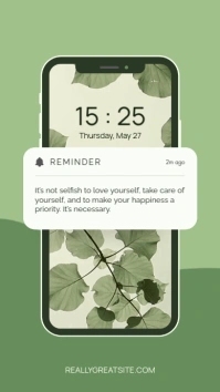 Phone Notification Reminder Instagram Story template