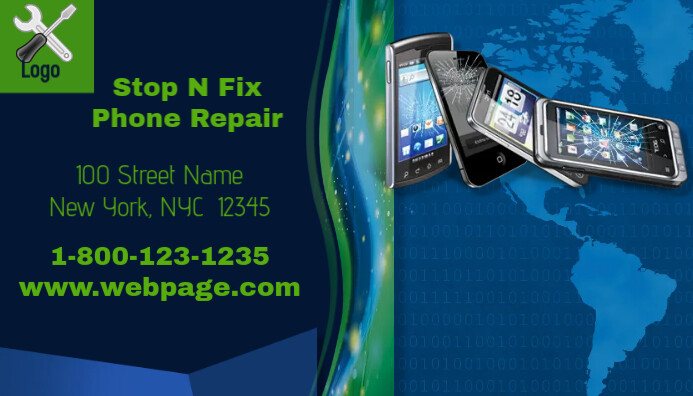 Phone Repair Business Card Template Postermywall