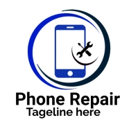 phone repair business logo template