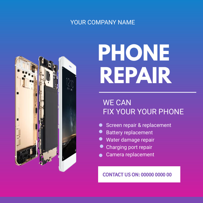 Phone Repair Flyer Template PosterMyWall phone-repair-flyer-template-postermywall