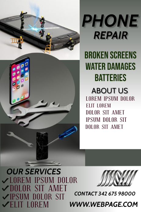 phone repair poster Template | PosterMyWall