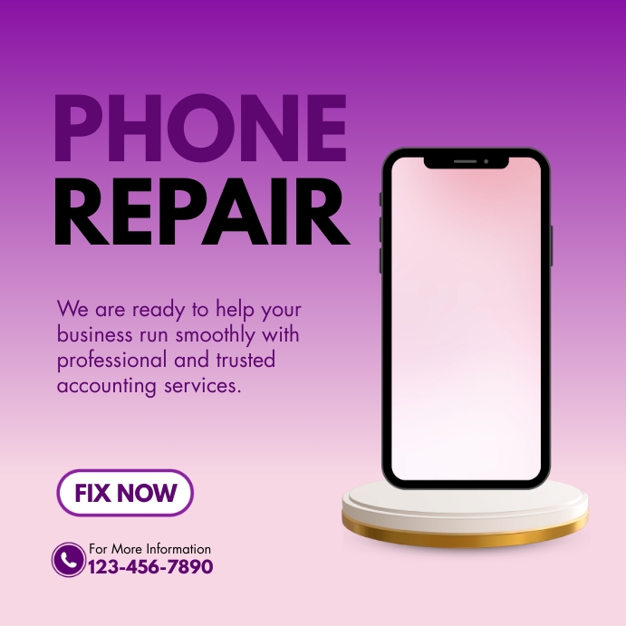 Phone repair templates PosterMyWall