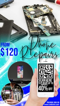 phone repairs Digital na Display (9:16) template