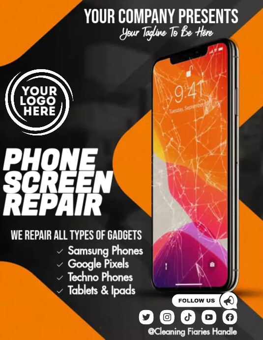 phone screen repair Template | PosterMyWall