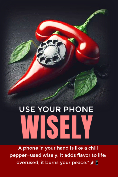 Using Cell Phone Poster Phone Usage Awareness Poster Template | PosterMyWall