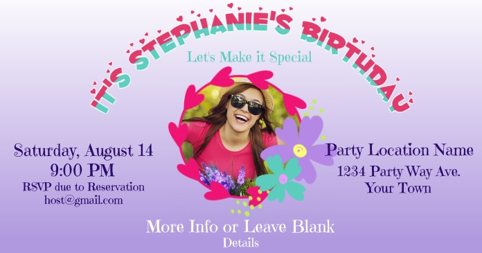 Modele Invitation Anniversaire Photo Pour Facebook Postermywall Modele Invitation Anniversaire Photo Pour Facebook Postermywall