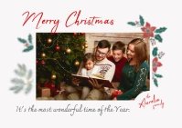 photo card template christmas greetings A6