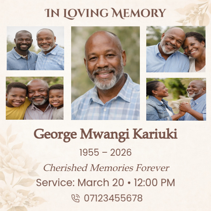 Photo Collage Funeral Template – Memorial Tribute Design | PosterMyWall