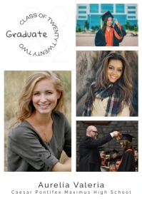 Photo collage graduation announcement 2022 20 A4 template