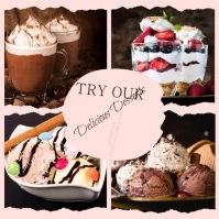 Photo Collage Restaurant Ad - Instagram Post Wpis na Instagrama template