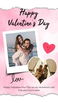 Photo Collage Valentine's Instagram Story template