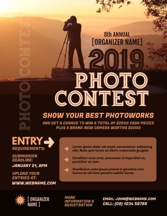 Plantilla de Photo Contest Flyer PosterMyWall