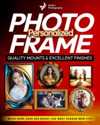 Photo frame picture framing printing studio shop store advertisement flyer design poster template Instagram Portrait