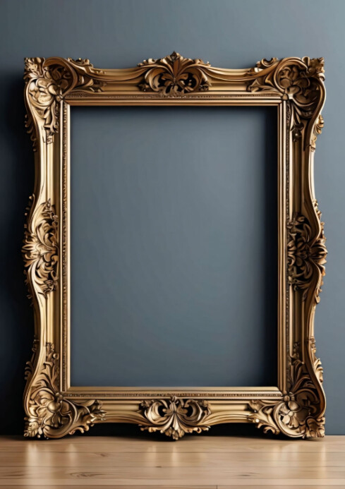 Photo portrait Template in golden design | PosterMyWall
