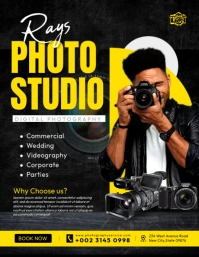 Photo studio promo business ad flyer Рекламная листовка (US Letter) template