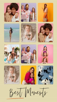 Gul Photo Collage Digitalt display Template