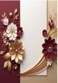 Photo Wedding Card Template  A3