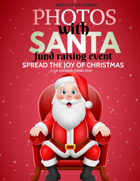 Santa Icon Poster PHOTO WITH SANTA POSTER Template | PosterMyWall