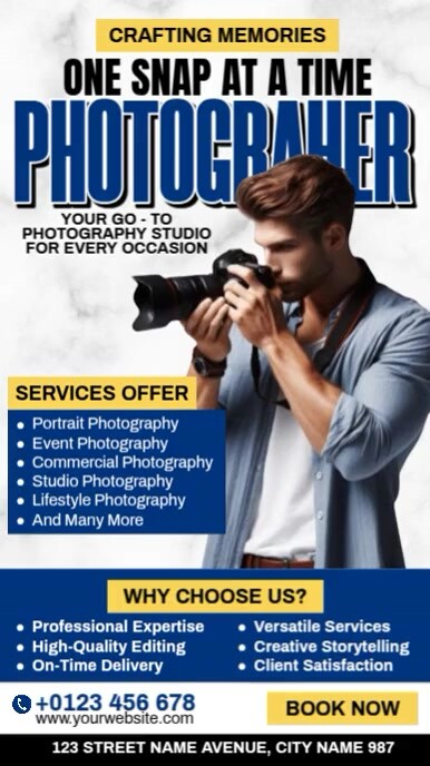 Photographer Ads Template | PosterMyWall