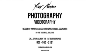 White Photography and Videography Services Tampilan Digital Template